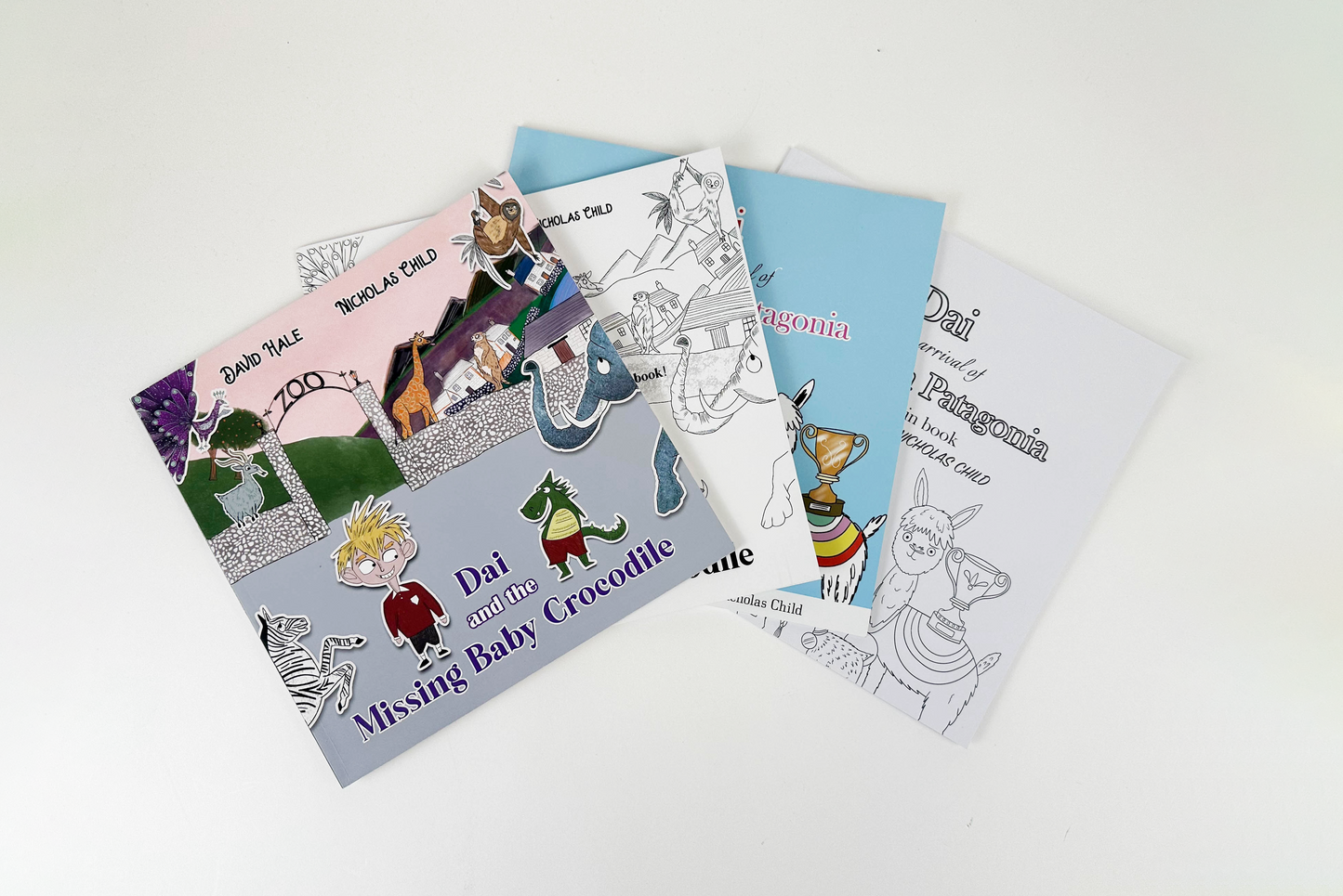 Dai and the Missing Baby Crocodile Book & Colouring Book / Dai and the Arrival of Diego from Patagonia Book & Colouring Book